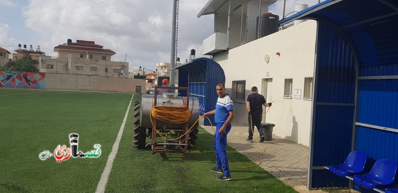  عشية العودة للمدارس..  بلدية كفرقاسم في حملة تعقيم وتطهير لمدارس ومؤسسات المدينة ونادر ابو عقل يؤكد  صحة اولادنا فوق كل شيء